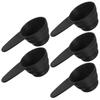 5 Pcs Coffee Spoons Plastic Measuring Tablespoon Kitchen Scoop Black Small Measure