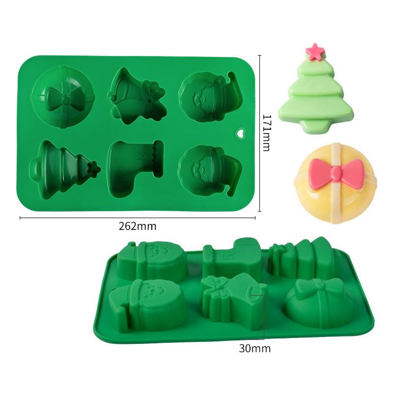 Christmas Silicone Mold Non Stick Cake Decorating Tools For Jelly Chocolate Candy Baking Dessert DIY Holiday