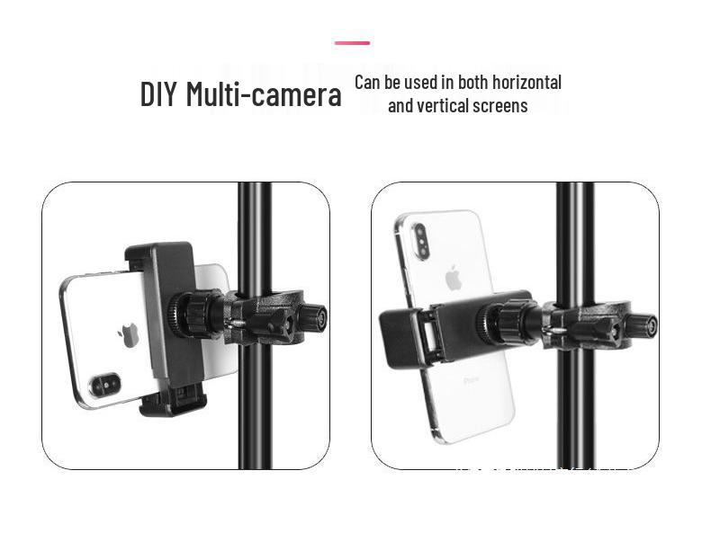 Live Streaming Phone Stand with HD Fill Light and Multifunctional Tripod