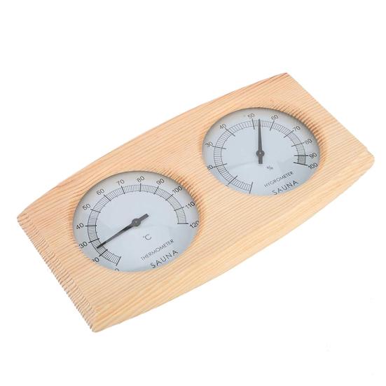 Stanza Sauna 2 in 1 Termometro Igrometro in Legno Misuratore Temperatura Umidità Vapore