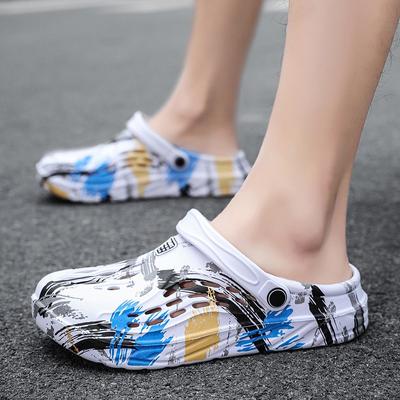 Mode Sommer Herren Sandalen Leichtes EVA Herren Freizeit Schuhe Lochschuhe Clogs Liebhaber Zuhause Garten Outdoor Männlich Strand Flache Hausschuhe Große Größe 49