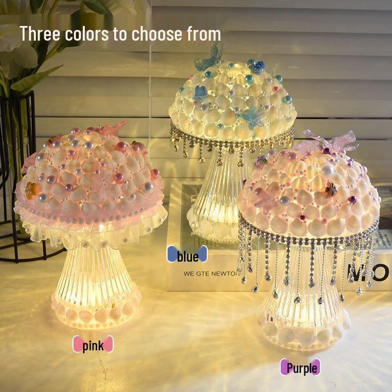 DIY Handmade Crystal Night Light Kit: Jellyfish Shell Lamp Educational Toy
