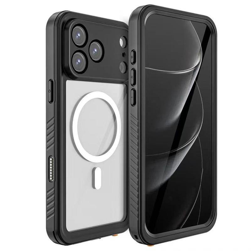 

IP68 Waterproof For iPhone 12 13 14 15 16 17 Pro Max Phone Case with MagSafe Snowproof Dustproof Shockproof 360 Protection Cover For iPhone 17 ProMax