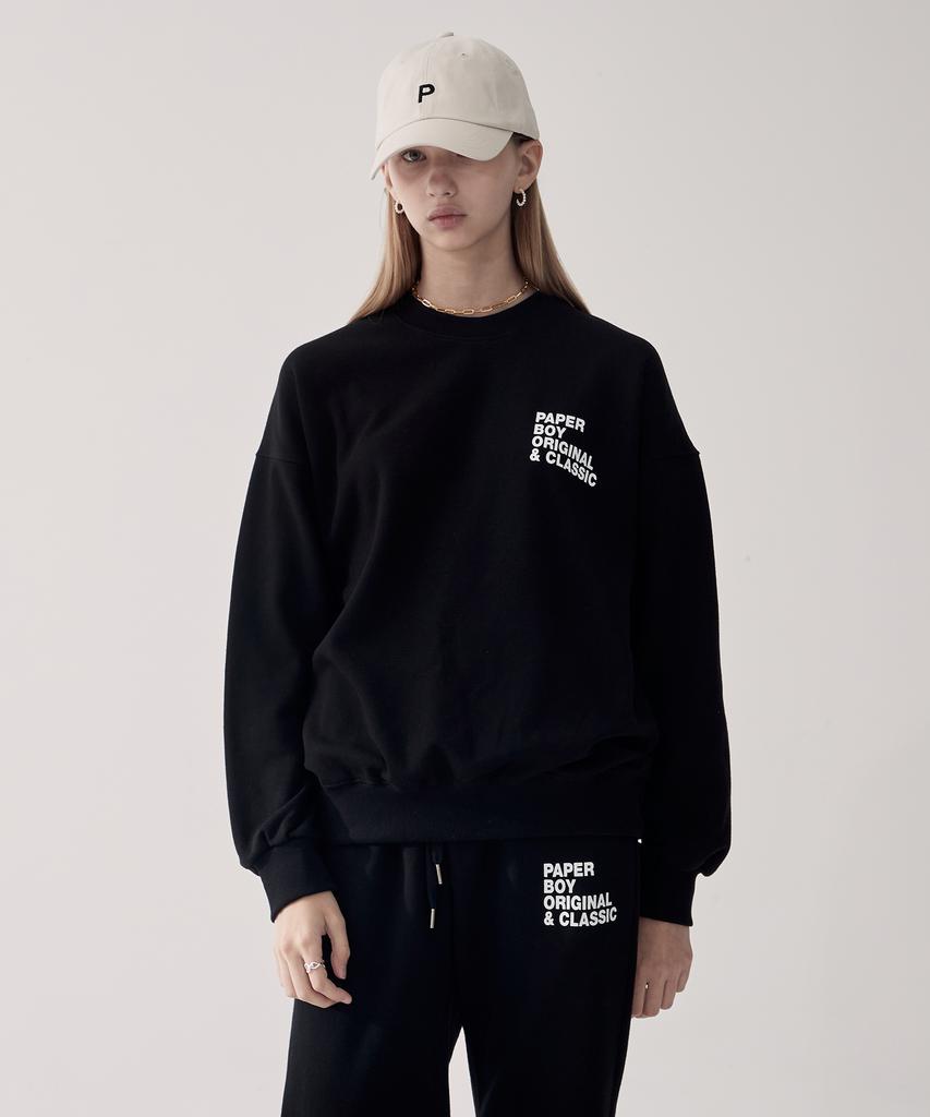 PAPERBOY Classic Sweatshirt - Black