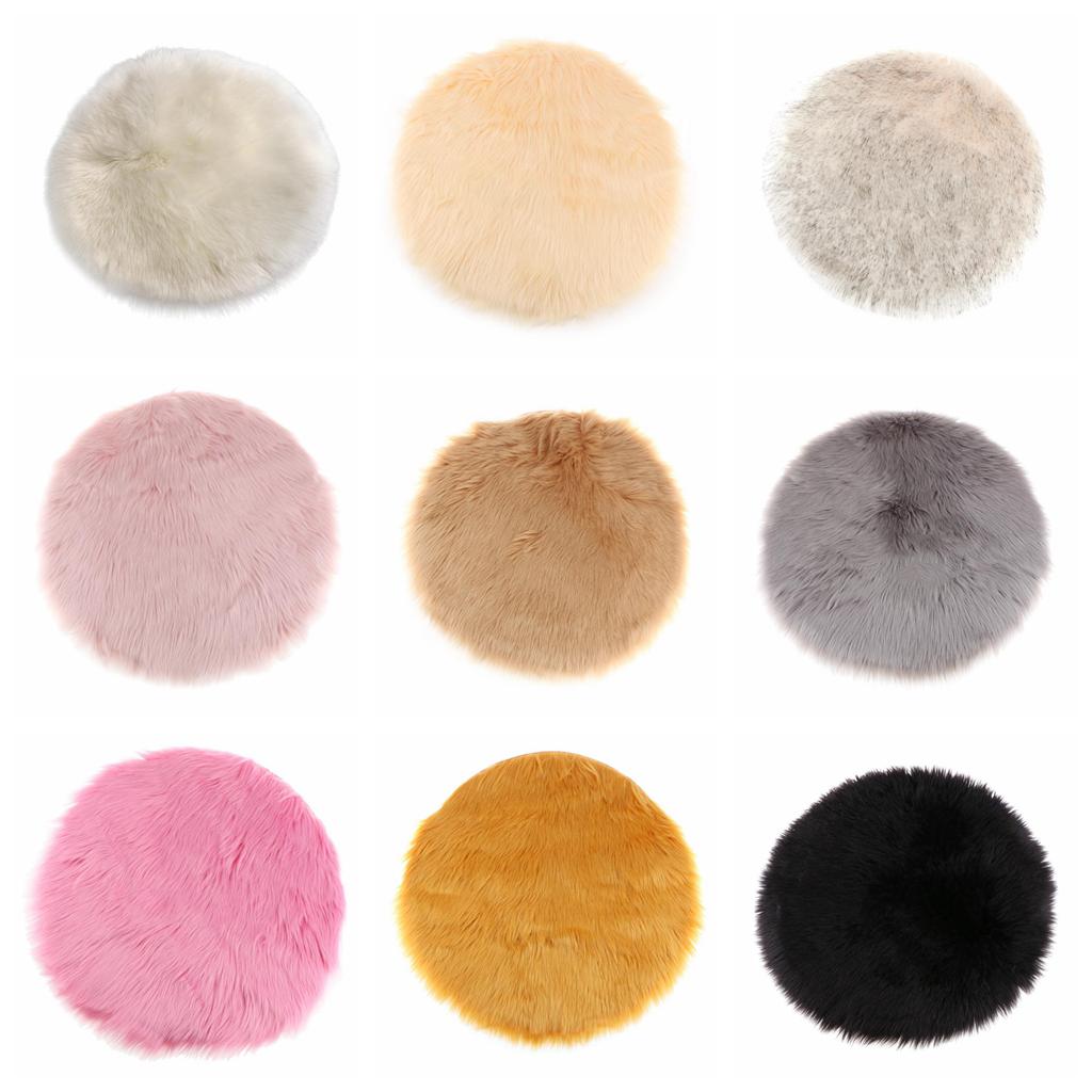 Artificial Sheepskin Rug Shaggy Fleece Fluffy Area Rug Washable Non Slip Mat for Kids Playroom Nursery Baby Crawling