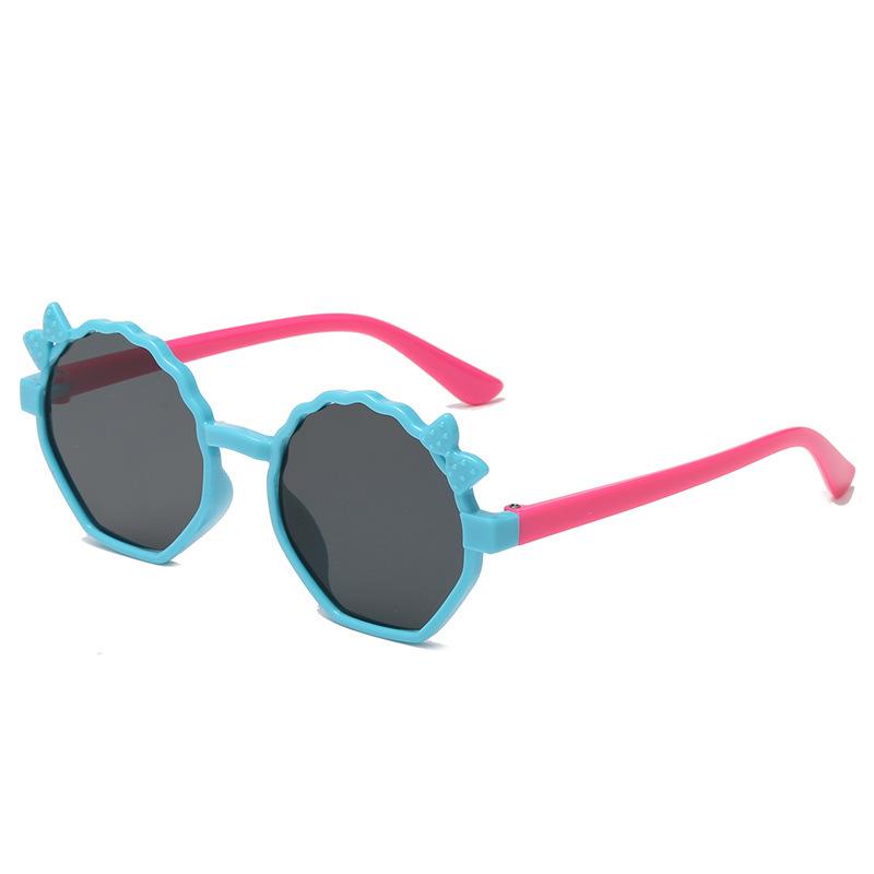 Colorful Children's Sunglasses With Bow Decoration For Uv Protection, Suitable For Photography, Fashionable Sunglasses 8834