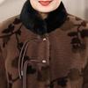 Midlife und Senioren Damen Kunstmink Samtmantel – Elegante Winter Kunstpelzjacke im chinesischen Stil für Großmutter
