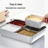 Stainless Steel 4-Compartment Condiment Box