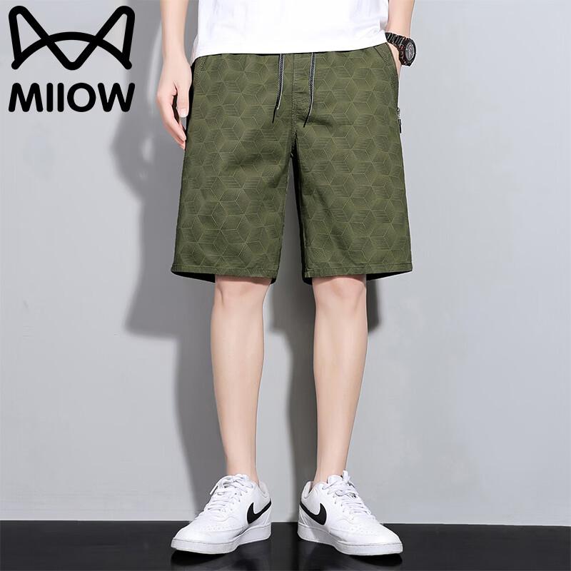 MiiOW Men s Summer Loose Cotton Casual Shorts 2XL
