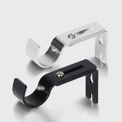 2 Pcs Curtain Rod Bracket Hard Adjustable Length Thicken Practical Wide Application Great Hardness Holders for Bedroom