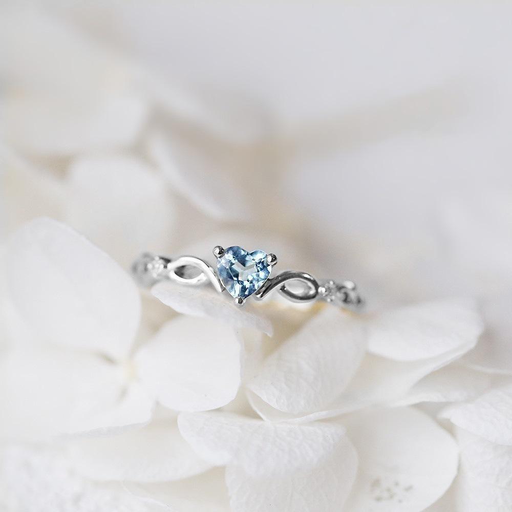 925 Sterling Silver Simple Heart Ring For Women Female Cute Finger Rings Romantic Birthday Gift For Girlfriend Fashion Zircon Stone Jewelry