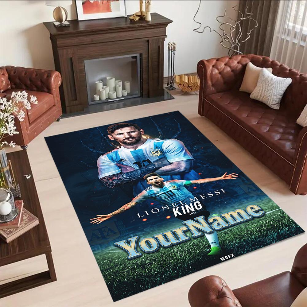 Messi 279 Personalized Name Floor Rug Office Rug Design for Game Room Foyer Outdoor Study room Antislip Carpet Office home decor