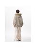 Unisex American Retro Faux Fur Collar Striped Hooded Jacket - Versatile Loose Cardigan for Autumn/Winter