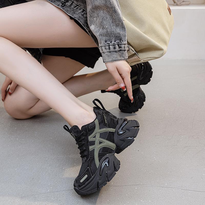 9CM Dad Shoes Women's Autumn and Winter 2025 New Sports Style Casual Shoes Super High Heel Platform Women's Shoes Fashion Trendy
