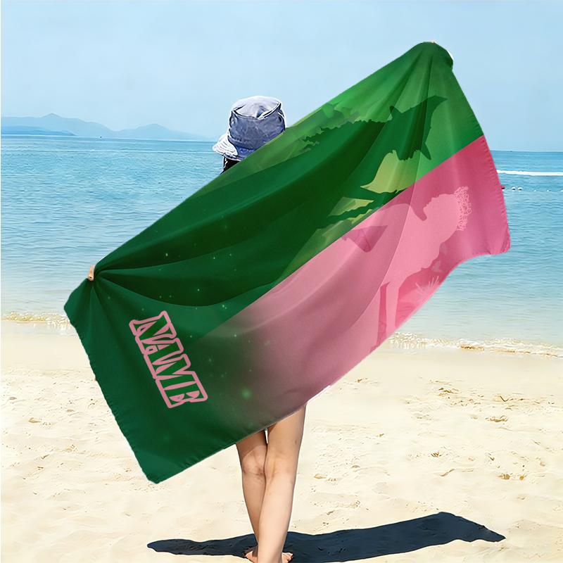 Personalized "Magic Friendship" Beach Towel Microfiber Beach Towel Thin Absorbent for Beach Swimming Yoga Bath Sports. 0910266