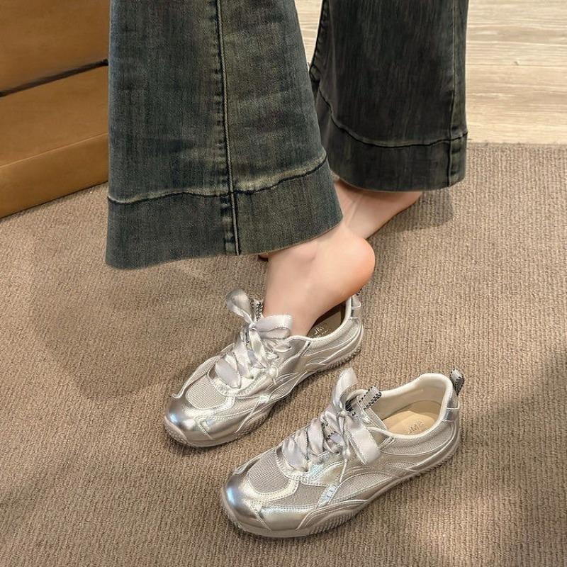 Fashion Women's 2025 New Summer Single Mesh Breathable Thin Casual Explosive Forrest Gump Shoes