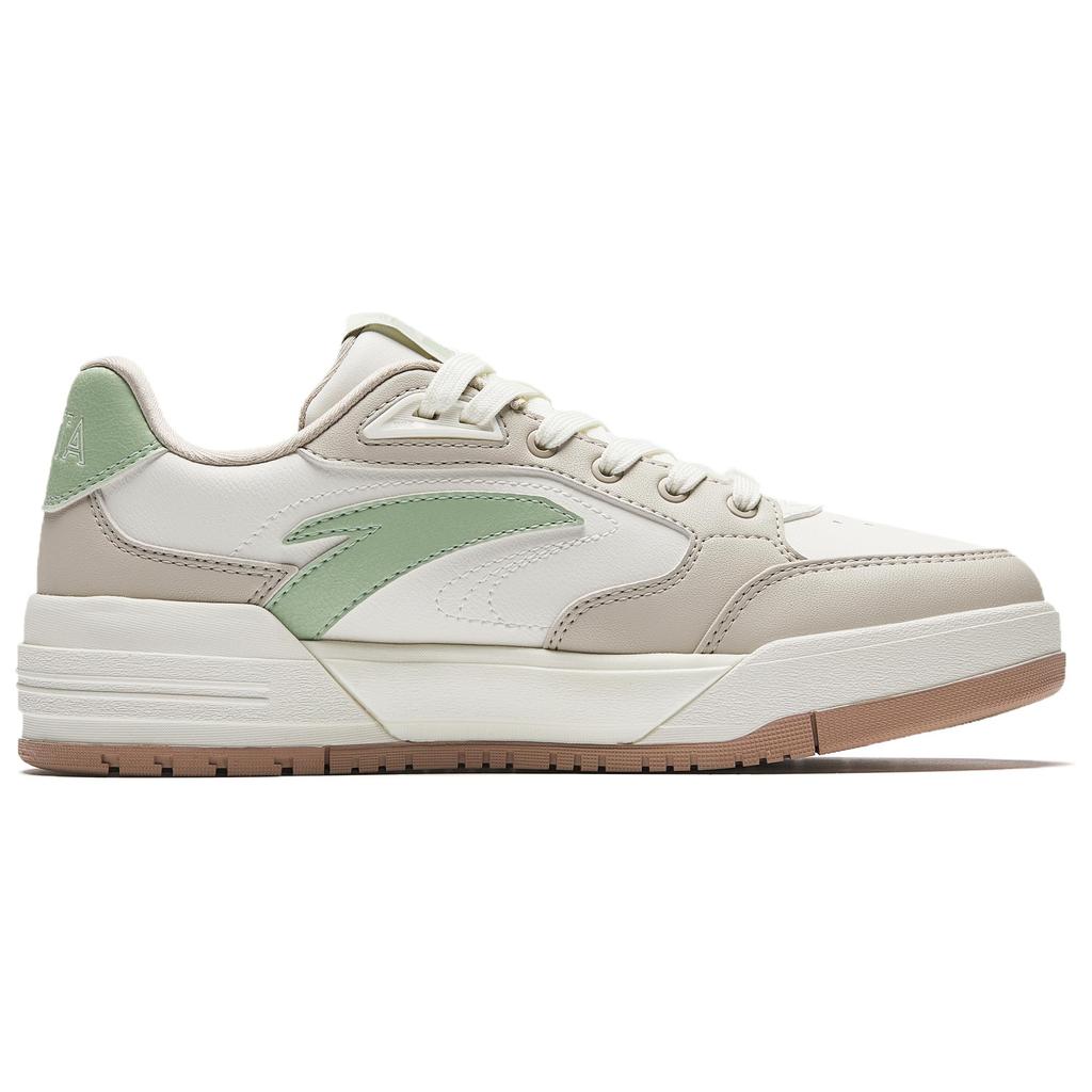 Anta 982 Synthetic Leather Cushioning Abrasion Resistant Breathable Low Top Skateboard Shoes Women's Beige 122548066-3