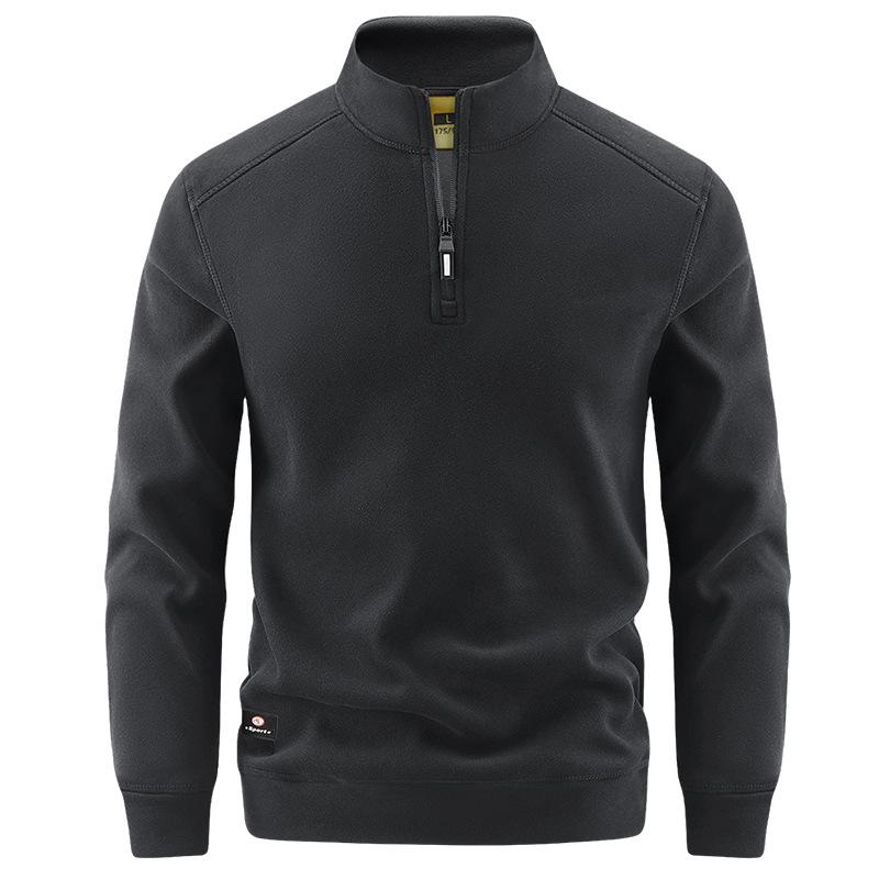 

Мужская толстовка из немецкого флиса для осени и зимы, с утолщенным флисом и большим топом на молнии до середины груди из кораллового флиса L