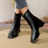 Fashion Shoes for Women 2025 Autumn/winter Square Toe Women's Boots Fashion Zipper Casual Comfortable Chelsea Ankle Boots for Woman