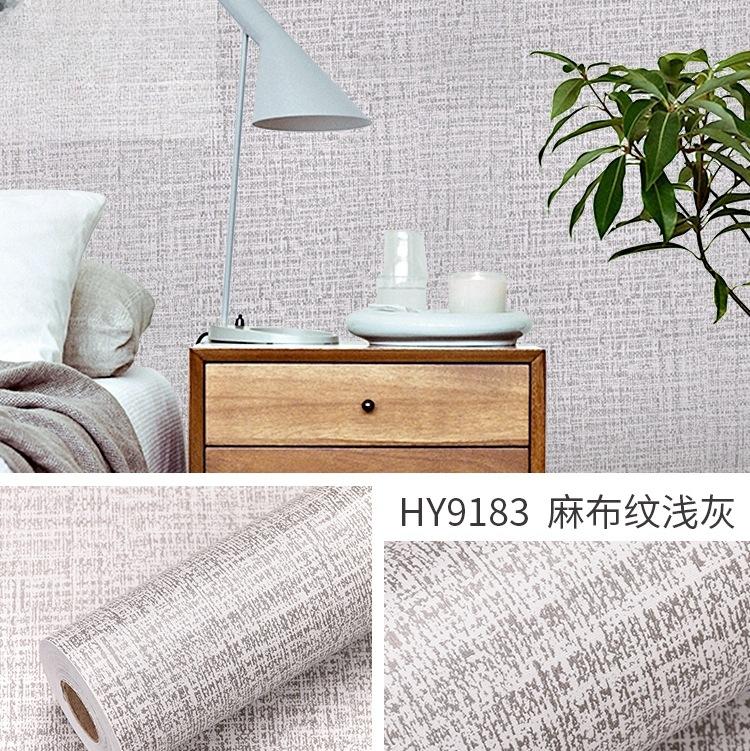 Thicken Linen PVC Self Adhesive Wallpapers for Bedroom Living Room DIY Decorative Film Wall Stickers Contact Paper Home Decor