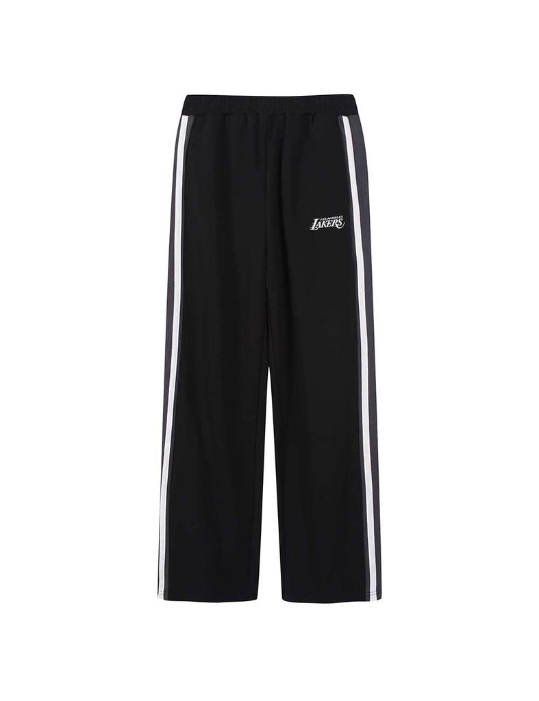 Enbiei Line Wide Track Jersey Pants Black