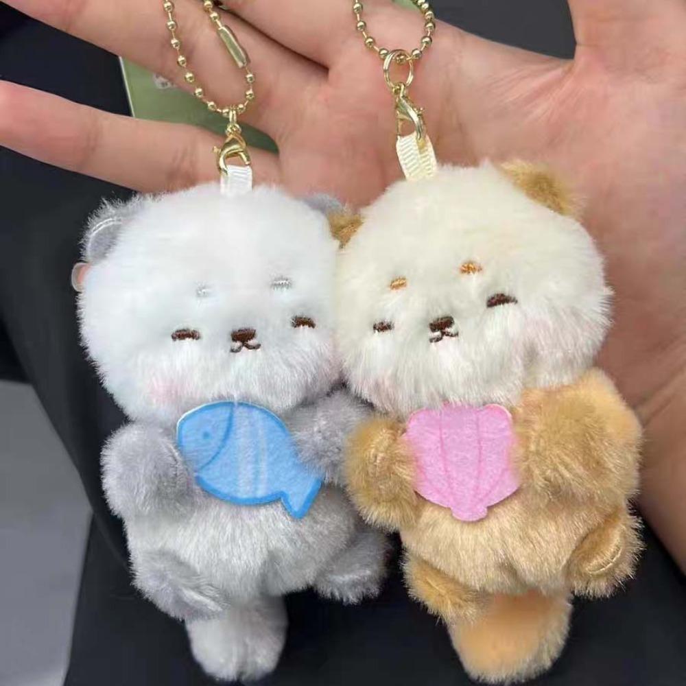 2pcs/set Magnetic Plush Animal Key Buckle Panda Cartoon Couple Pendants Fruit Bag Charm  Friends