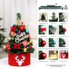DIY Blue & White PVC Flocked Christmas Tree Set with Ornaments