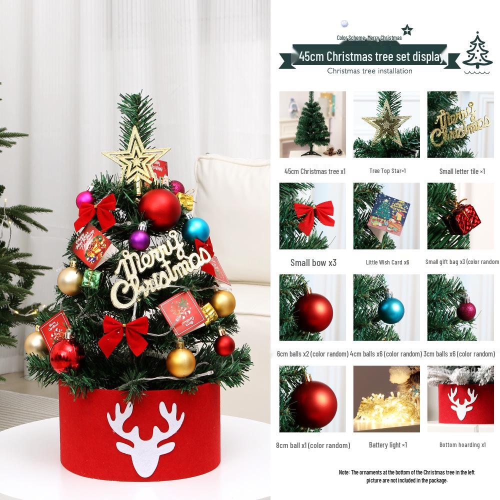 DIY Blue & White PVC Flocked Christmas Tree Set with Ornaments