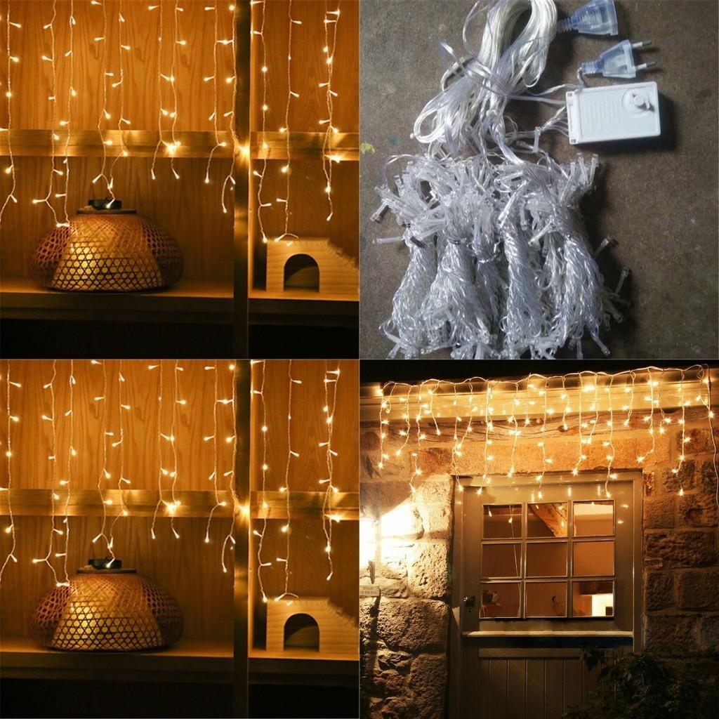 13-130ft Curtain Icicle Lights Led Fairy Christmas Indoor Outdoor Wedding Party String Lights