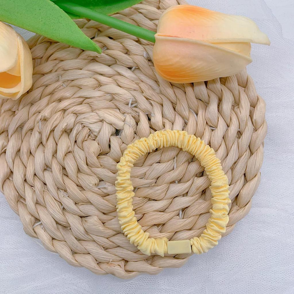 Cream High-Elastic DIY Hair Tie with Adhesive Accessories