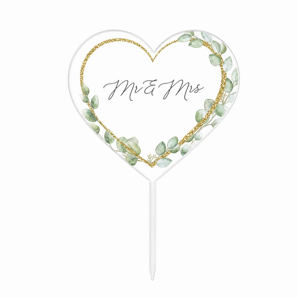 Acrylic Wedding Cake Toppers Multicolor Cake Decorative Card Baking Ornament