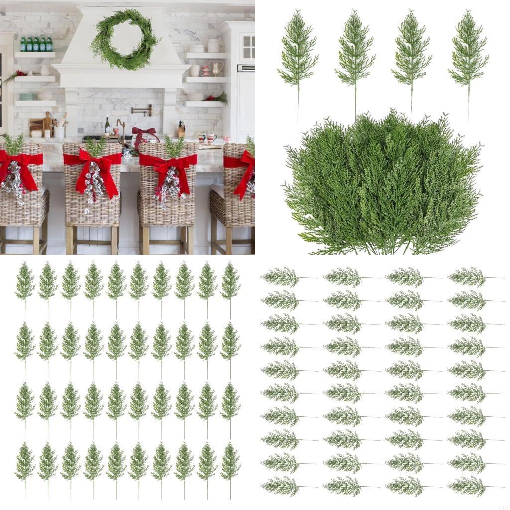 Set of 40 Plastic Christmas Tree Stem Pine Limb Stem Christmas Home Ornament X3UC