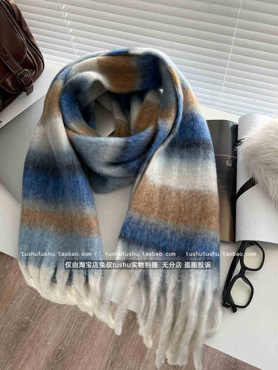 

Естественный стиль ~ Теплый шарф-шарф Темпераментный шарф с бахромой, устойчивый к холоду, модная и трендовая атмосфера