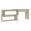 VidaXL Bureau d'angle Chêne sonoma 200x50x76 cm Aggloméré