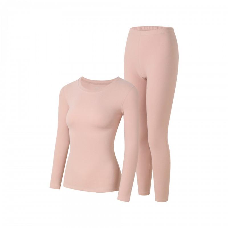 Mens Womens Cotton Thermal Underwear Set Fleece Lined Warm Base Layer Top Bottom Winter