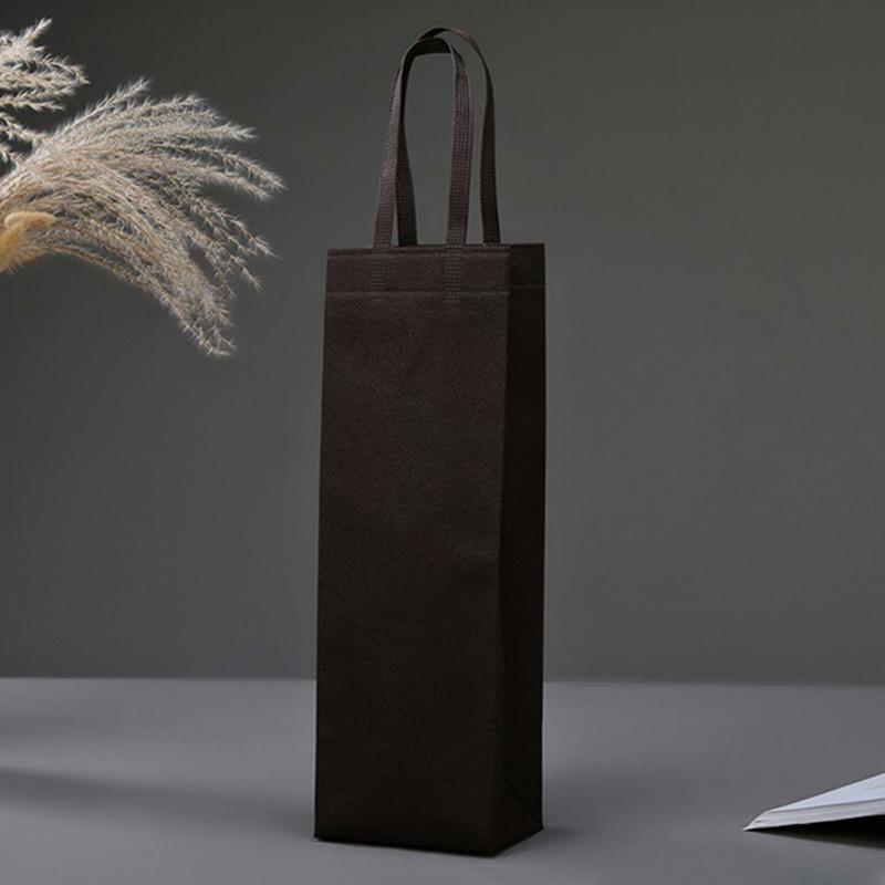 

1 шт. Подарочные пакеты для винных бутылок из нетканого материала с ручками для свадьбы, дня рождения CoffeeSingle