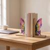 Dekoratives Schmetterlingsflügel-Buchstützen-Set Acryl-Buchstütze mit Sockeln Buch-Dekorationen Büroregal