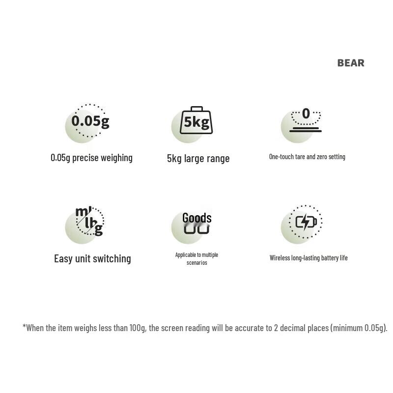 Little Bear Rechargeable Kitchen Food Scale