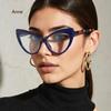 Anti Blue Light Cat Eye Glasses Frames Women Fashion Print Eyeglasses Frame Female  TR90 Computer Eyewear Diopter