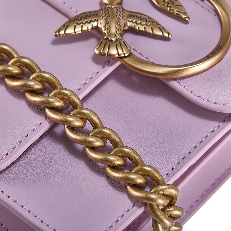 PINKO Damen Mini-Umhängetasche aus Leder mit Schwalben-Kreuz