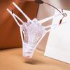 Cross Hollow Vintage Embroidered Thong Women's Thin Perspective Mesh Low Waist Strap Allure Sexy Panties 2280