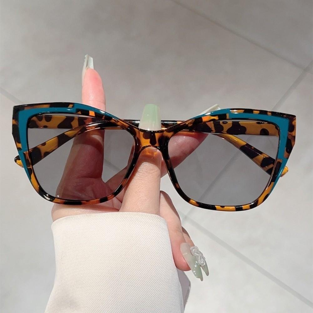Steampunk Fashion Sunglasses Contrast Color UV Protection Sunglasses Cat Eye Sunglasses Beachwear
