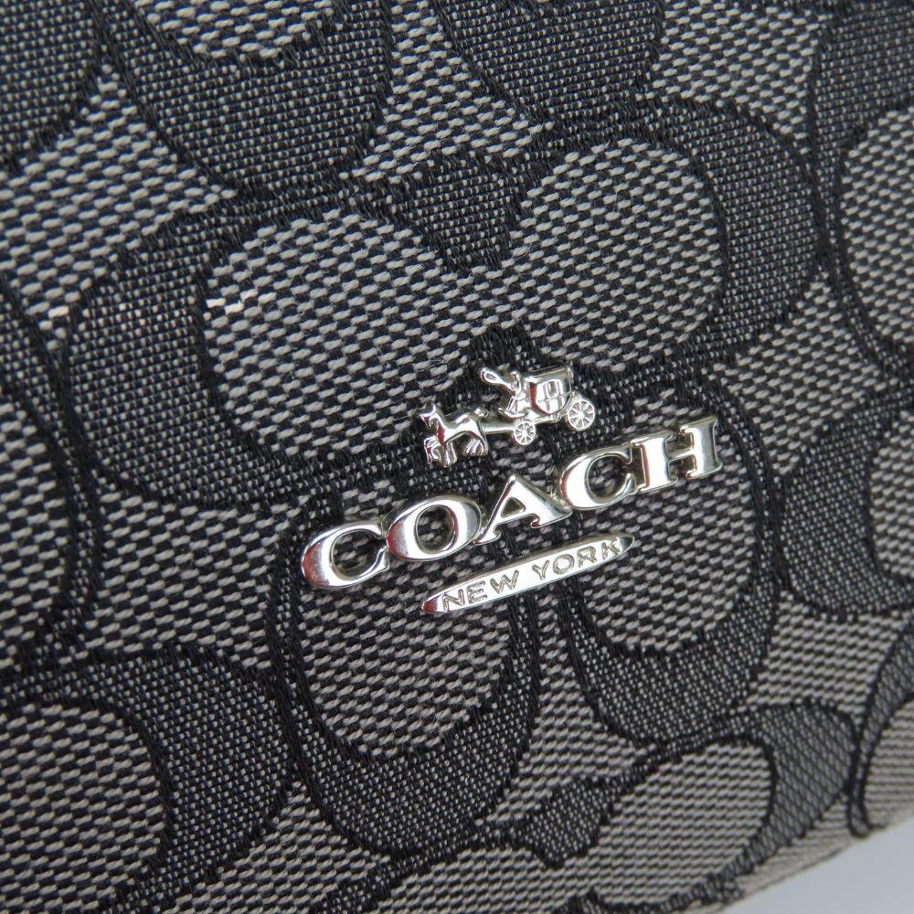 Used COACH Shoulder Bag Signature F54936 Canvas/leather Gray Black Casual