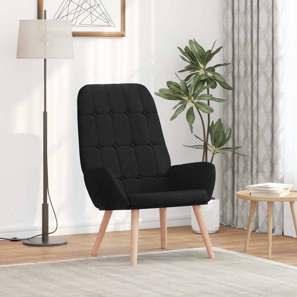 Relax Armchair Black Fabric