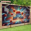 Sfondo per Photo Booth di Compleanno di Pallacanestro 2D per Eventi di Ragazzi