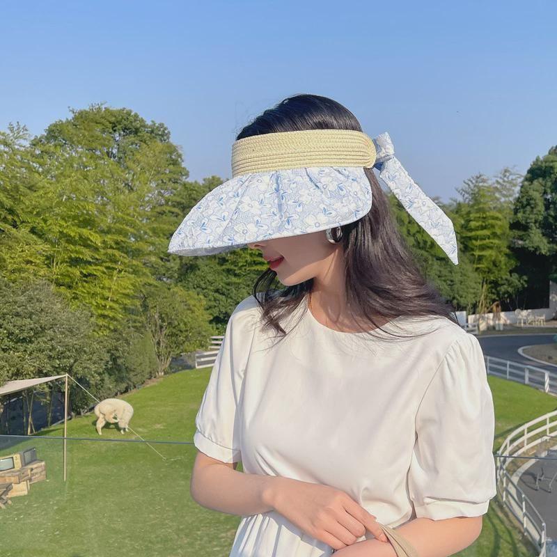 Sun Protection Hat Female Shell 2024 New Arrival Cover Face Big Brim Sun-Proof Sun Hat Foldable Air Top Sun Hat Summer