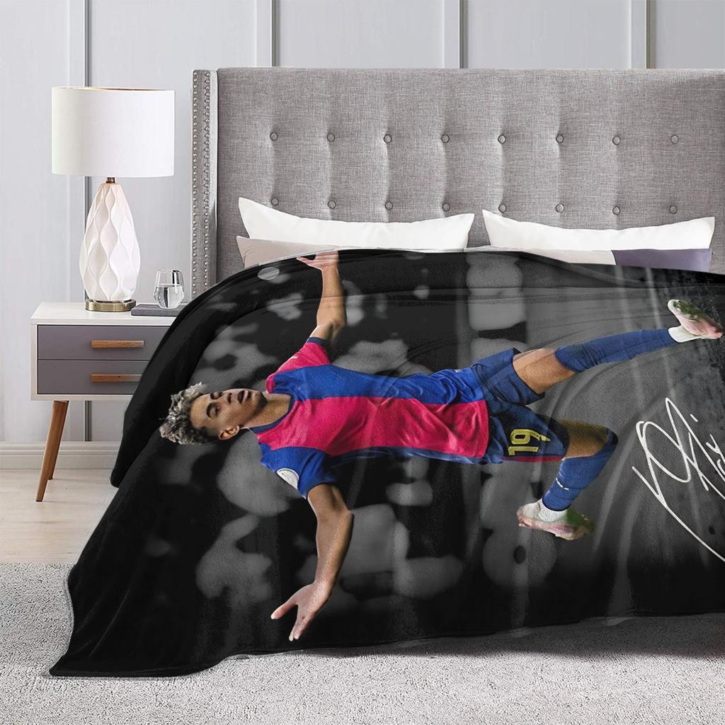 Lamine Y-Yamal Decken Camping Flanell Überwurfdecke Für Heimdeko Weiches Design Qualitäts Tagesdecke Geschenkidee