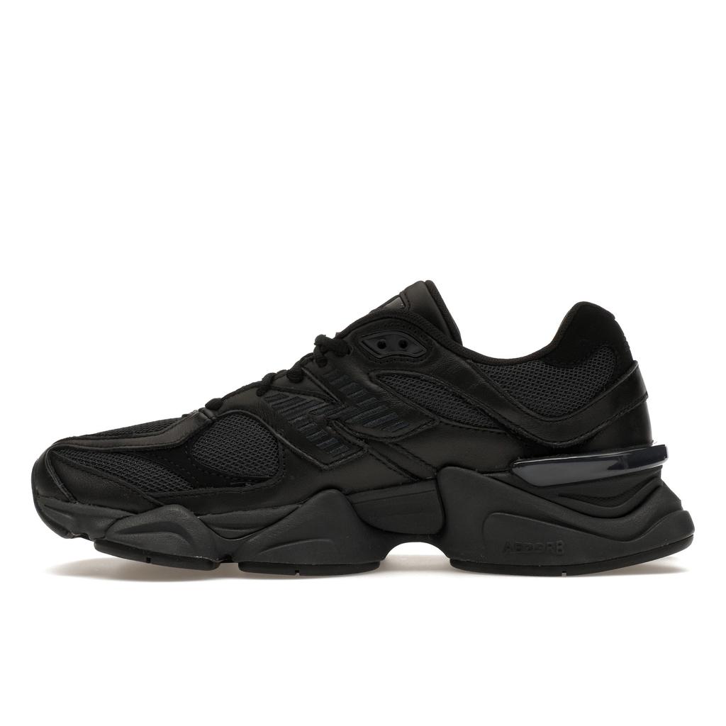 New Balance 9060 Triple Black Leather Unisex Sneakers Phantom
