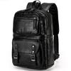 Men's Large Leather Antitheft Travel Backpack Laptop Bags Men Black Bagpack Boy Big Capacity School Male Business Shoulder Bag