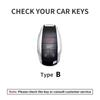 Suede Leather Car Remote Key Case Cover Shell Protection Bag Holder Styling Accessories For Bentley Bentayga 2017-2021 2AHMV-YK1